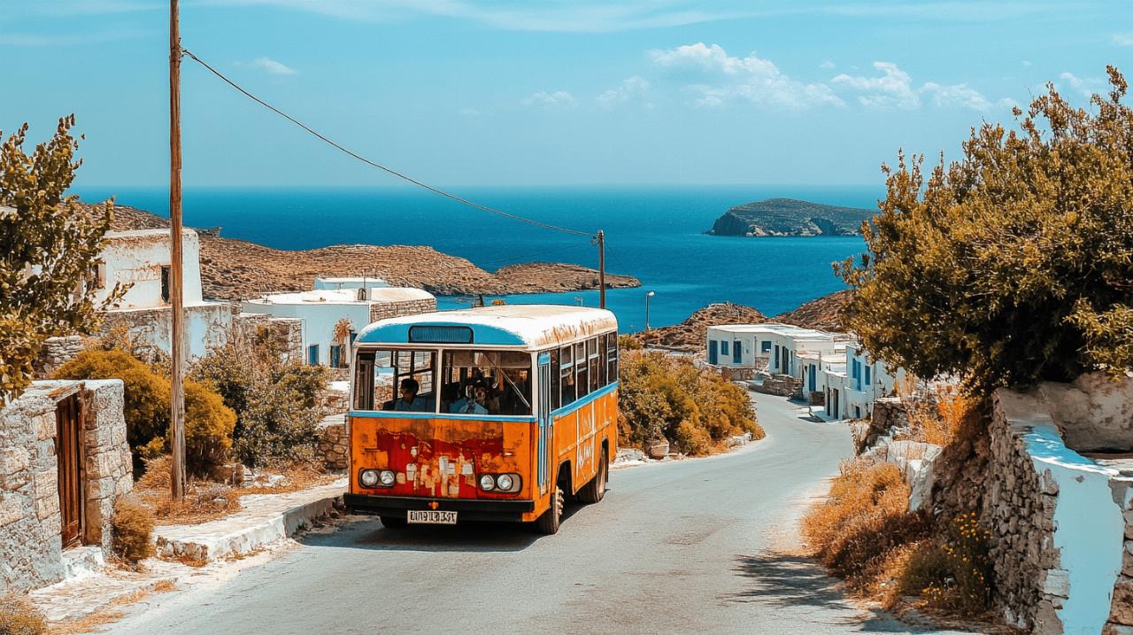 Lire la suite à propos de l’article Cartes touristiques : Comment se déplacer en bus à Milos ? Guide pratique